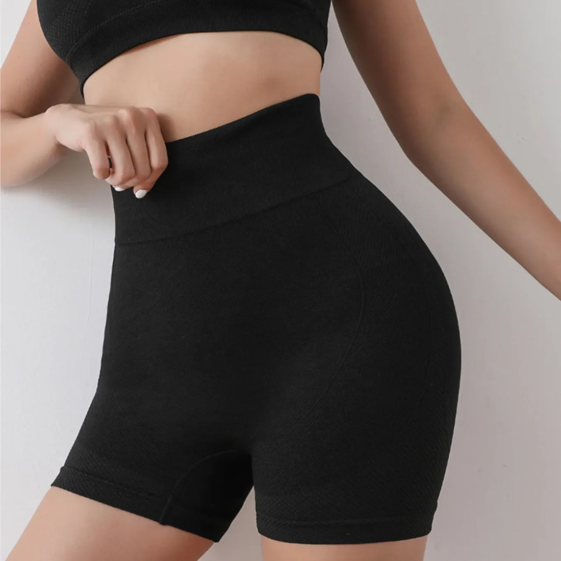 Short Fitness de Cintura Alta - Negro