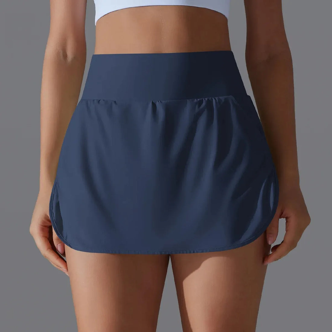 Short Falda Doble - Azul Marinho