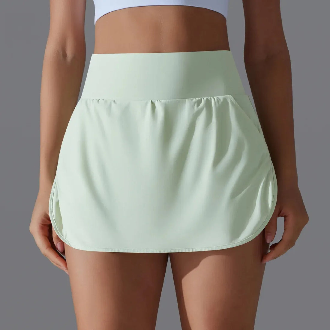 Short Falda Doble - Verde Pastel