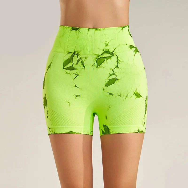 Short Tie-Dye Fitness - Verde Brillante