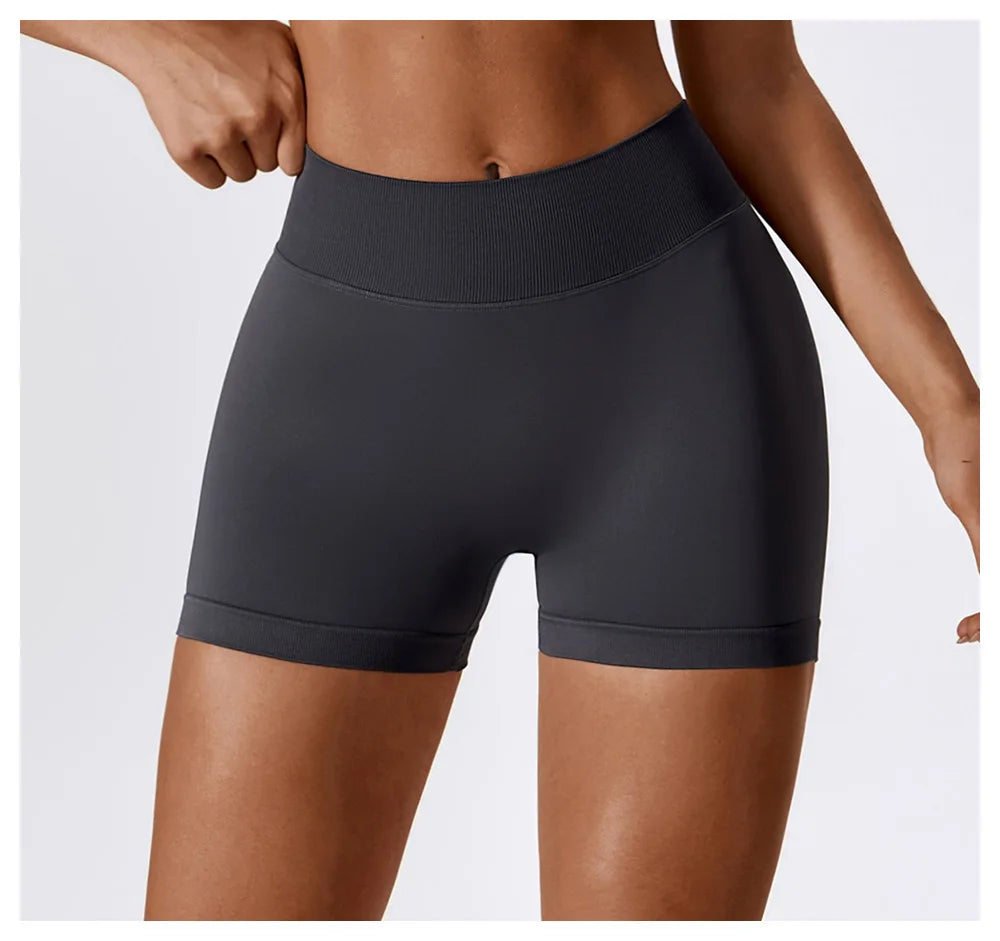 Short Fitness Sin Costuras - Gris Oscuro