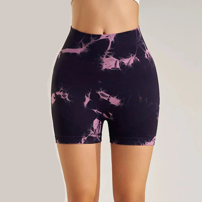 Short Tie-Dye Fitness - Lila