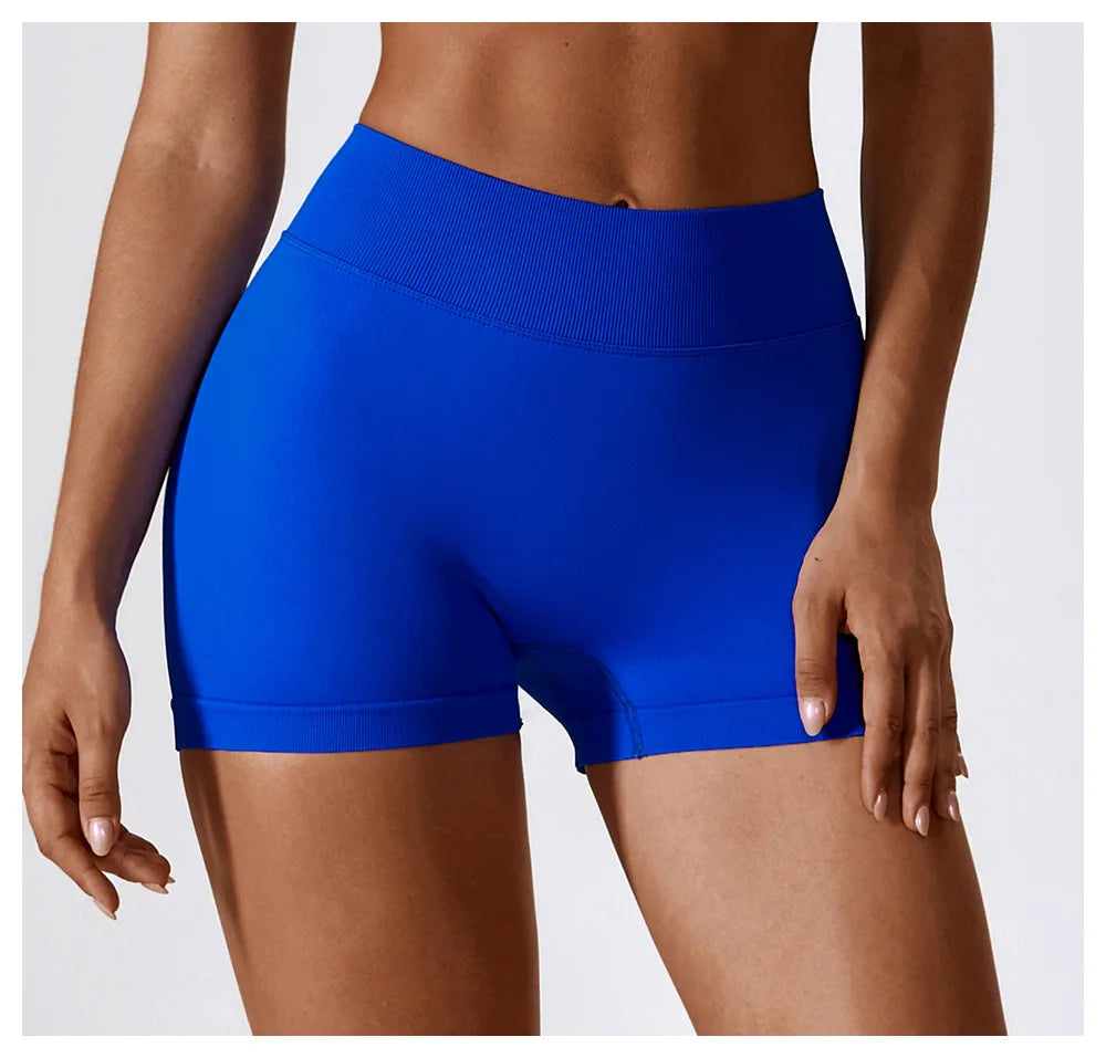 Short Fitness Sin Costuras - Azul