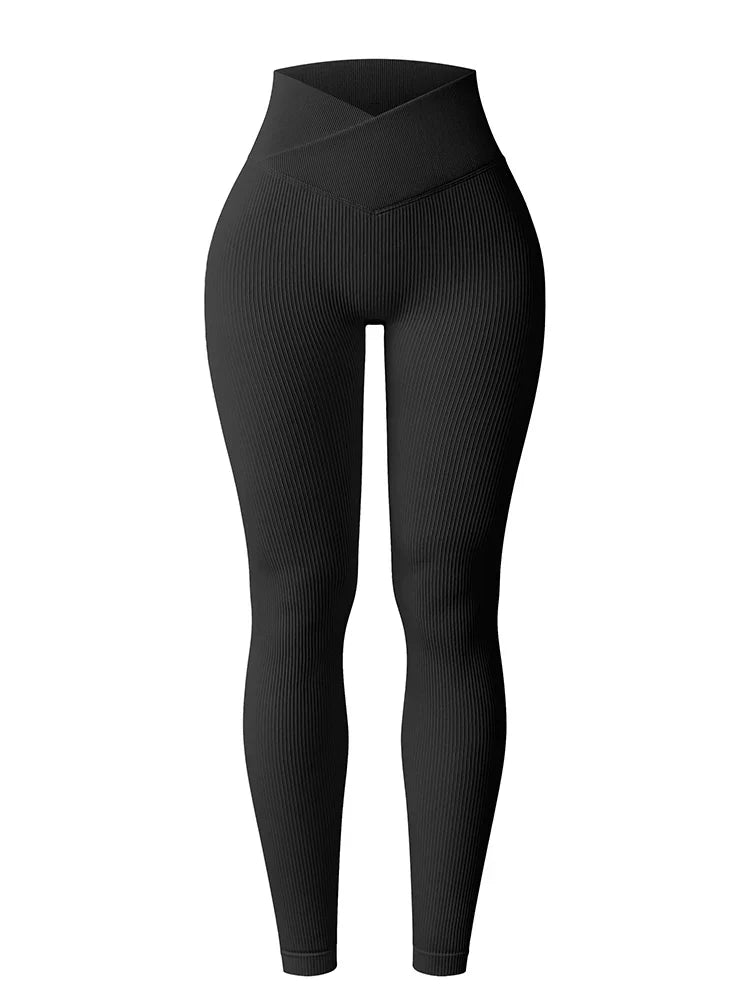 Calza Legging Femenina Cintura V - Negro