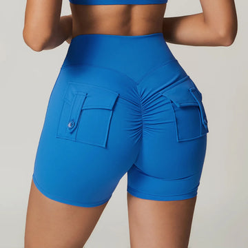 Short Fitness con Bolsillos - Azul