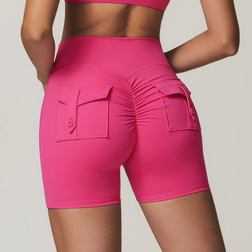 Short Fitness con Bolsillos - Rosa Fucsia