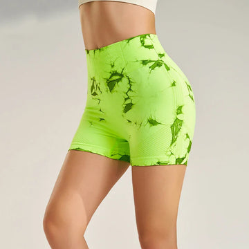 Short Tie-Dye Fitness - Verde Brillante